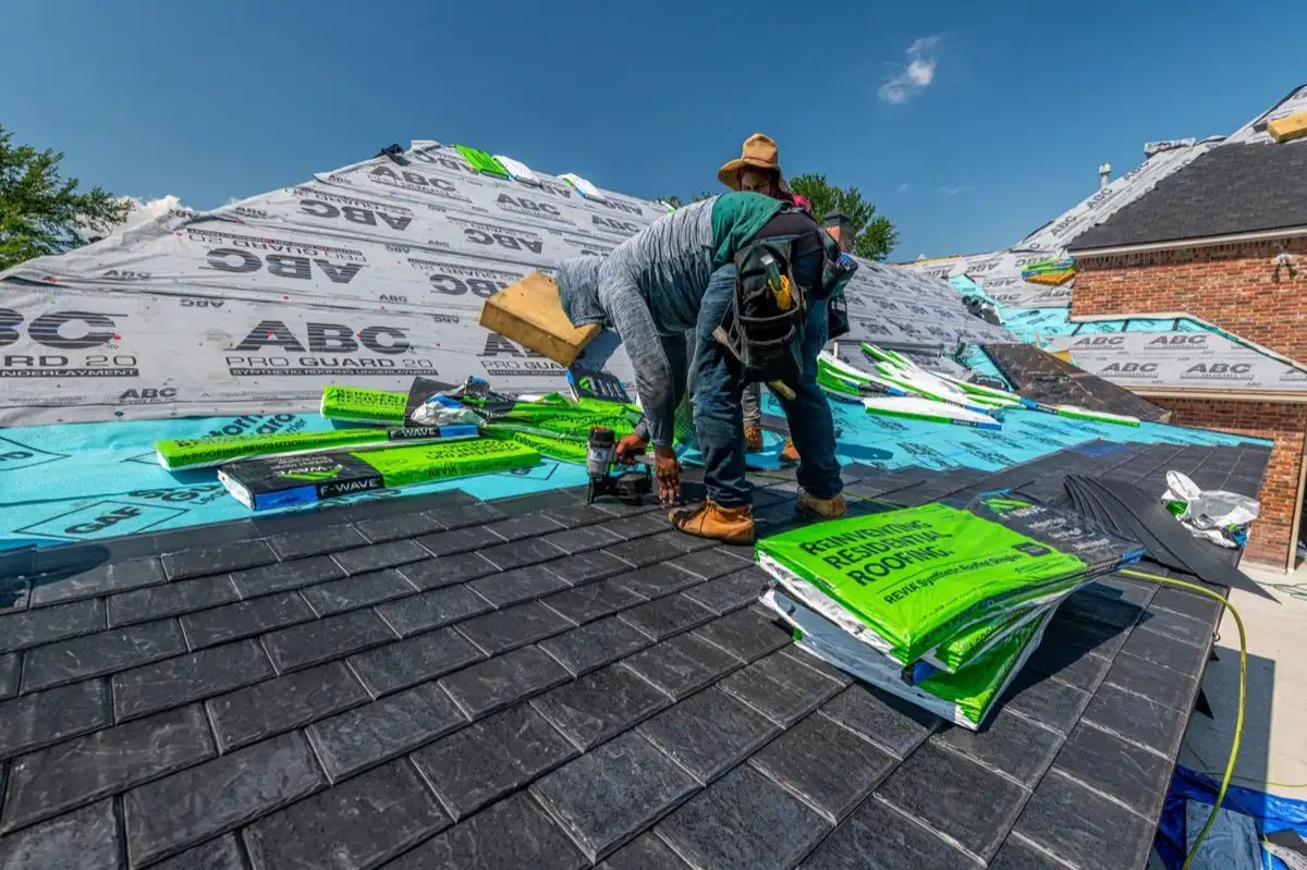 roofing project in Newton, MA — 2